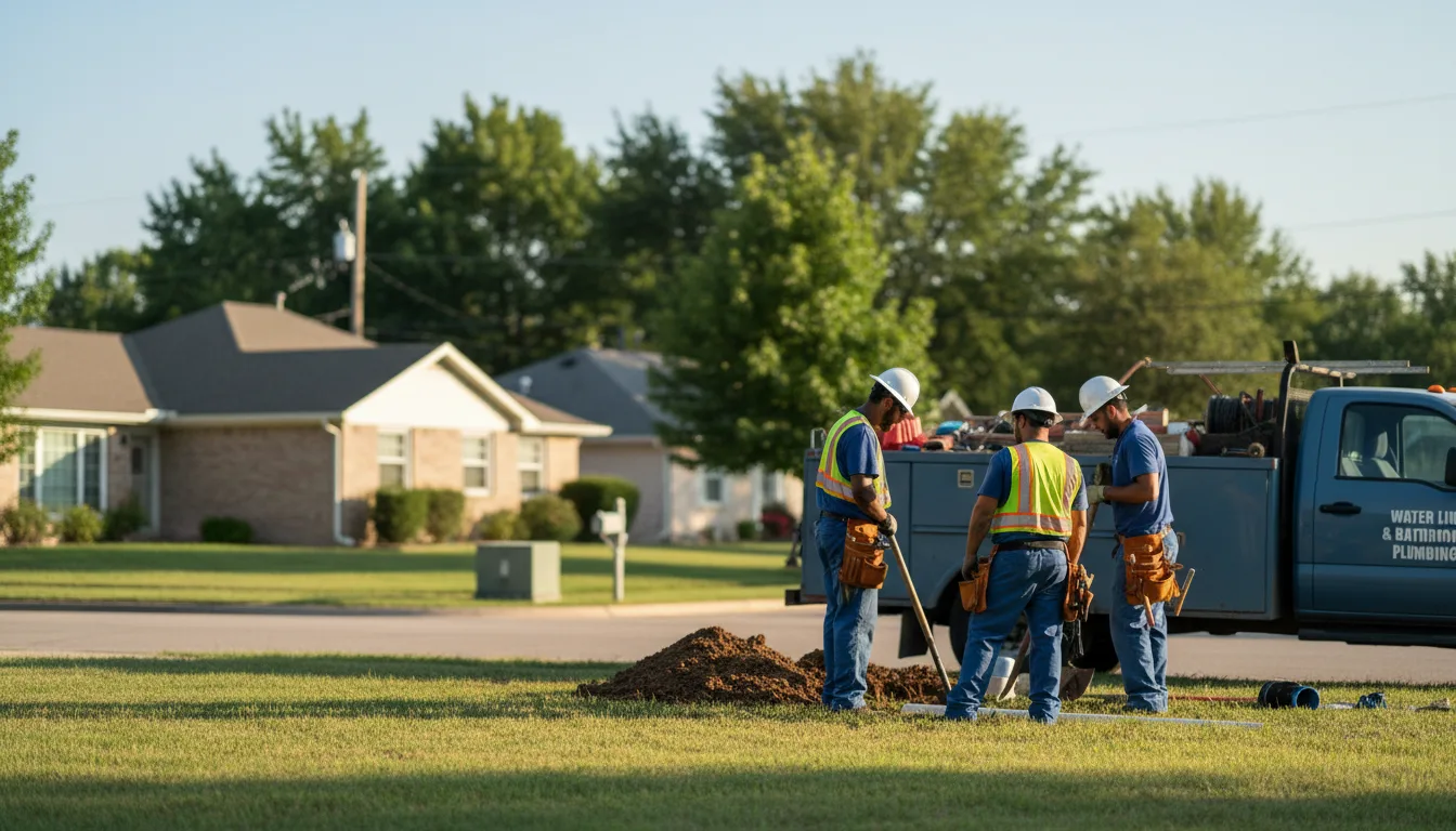 Residential water line and bathroom plumbing service in West Point, AR